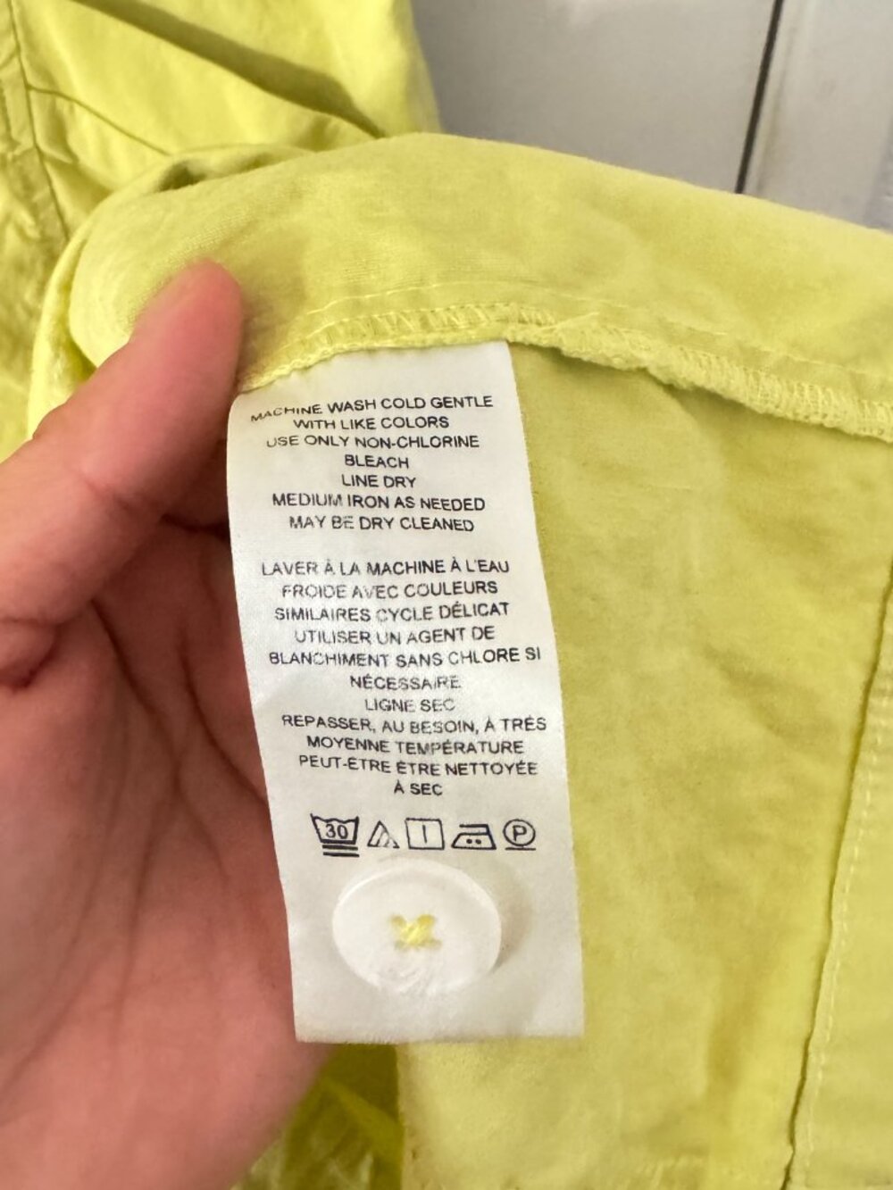 By Anthropologie Sleeveless Shirt Dress Lime Vibrant Button Up Collared Size 12 - Picture 5 of 8